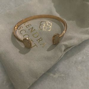 Elton Rose Gold Cuff Bracelet in Iridescent Drusy Kendra Scott